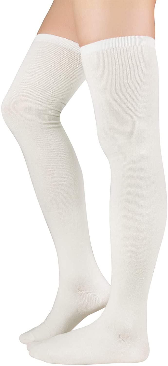Womens Over Knee High Socks Thigh High Stockings Leg Warmer Cosplay Socks 