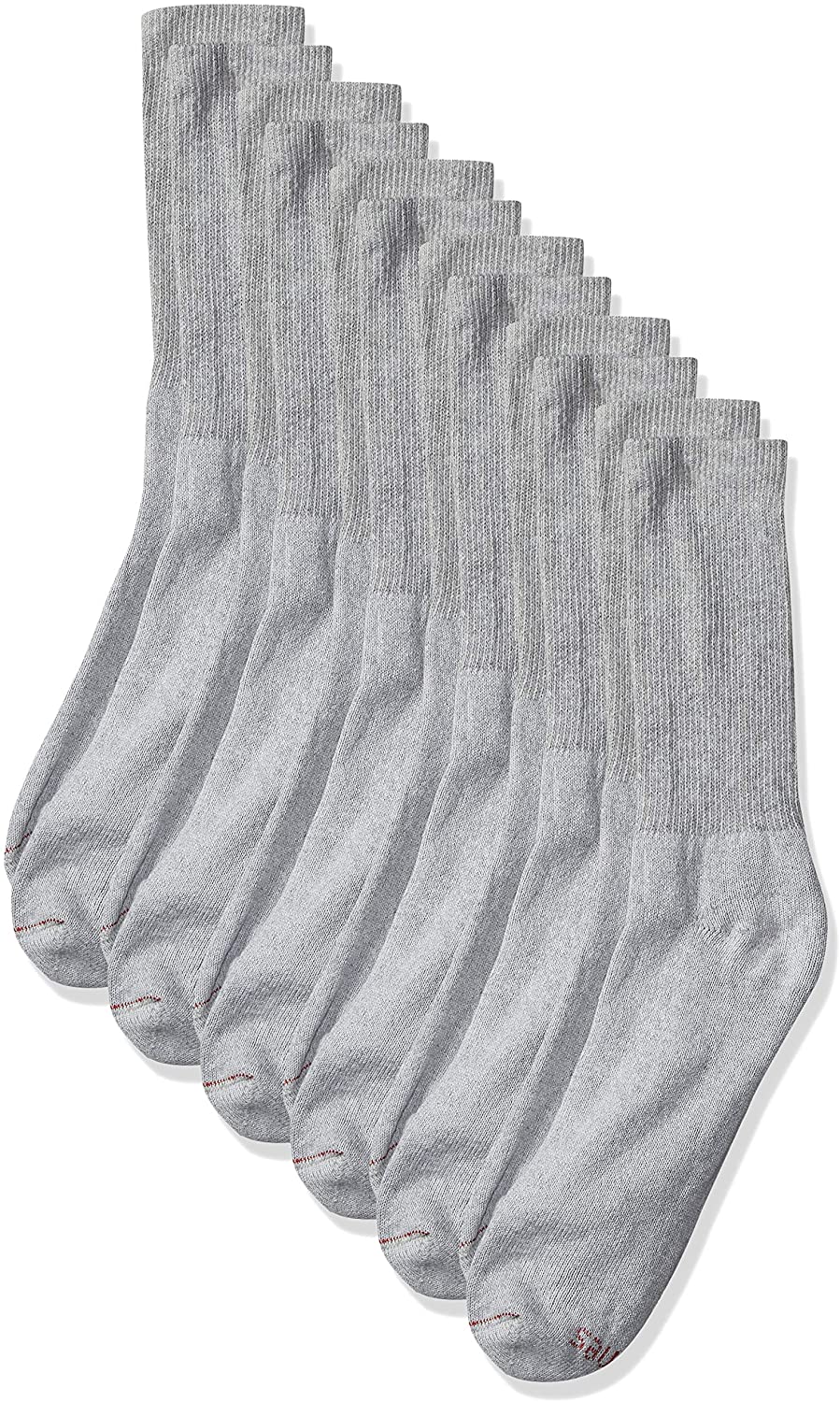 185/6 Hanes Grey Cushion Crew Socks