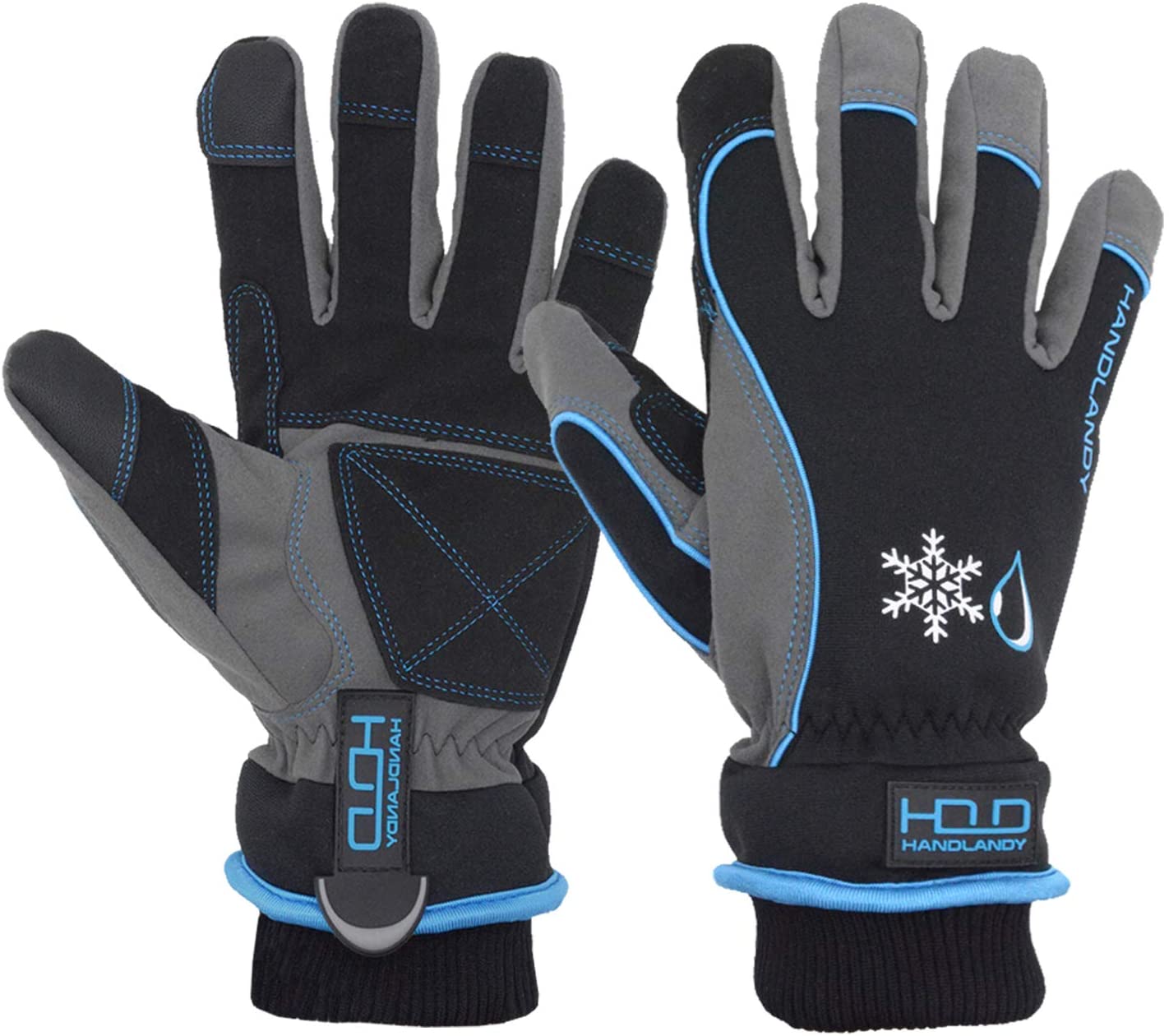 Men Winter Outdoor Sports Ski Thermal Insulation Waterproof Gloves Mittens MULTI 
