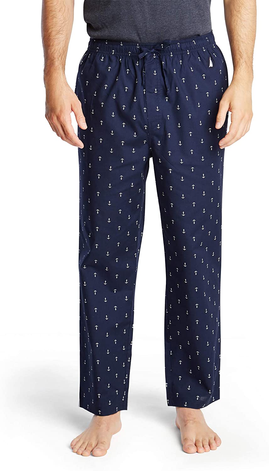 Nautica Men's Soft Woven 100% Cotton Elastic Waistband Sleep Pajama ...