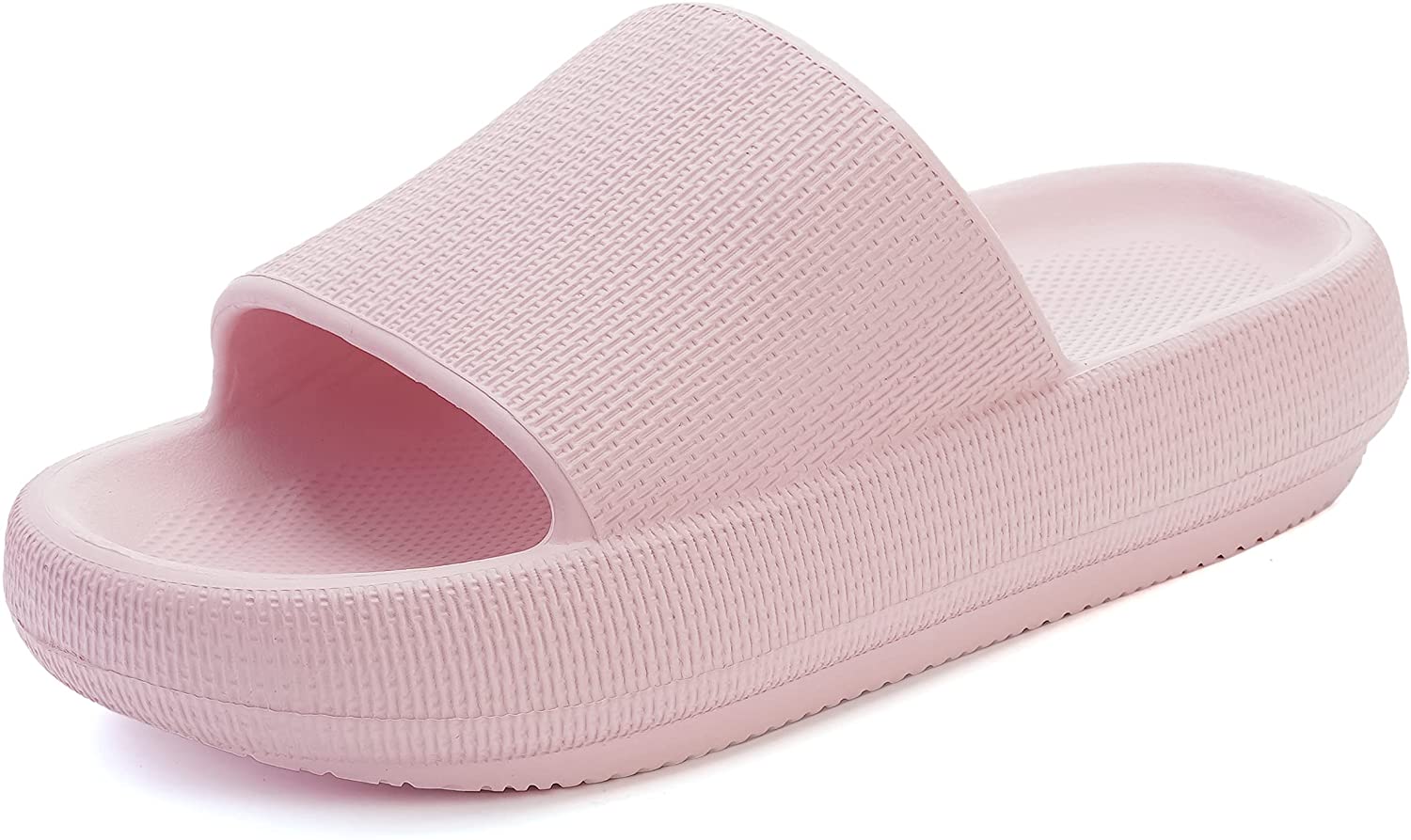 BRONAX Pillow Slippers for Women and Men Non-Slip & Cushioned Thick Sole Shower Bathroom Sandals Extremely Comfy