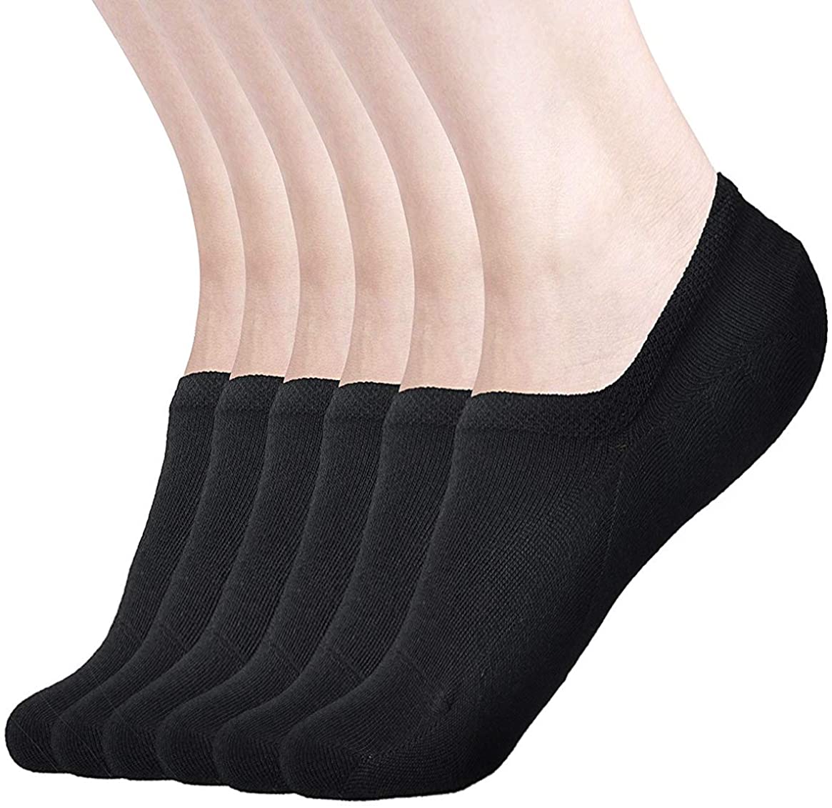 Women No show Socks Low Cut Socks Non Slip Ankle Socks Flat Boat Soft Socks with Silicone Heel Grip 5 Pairs 