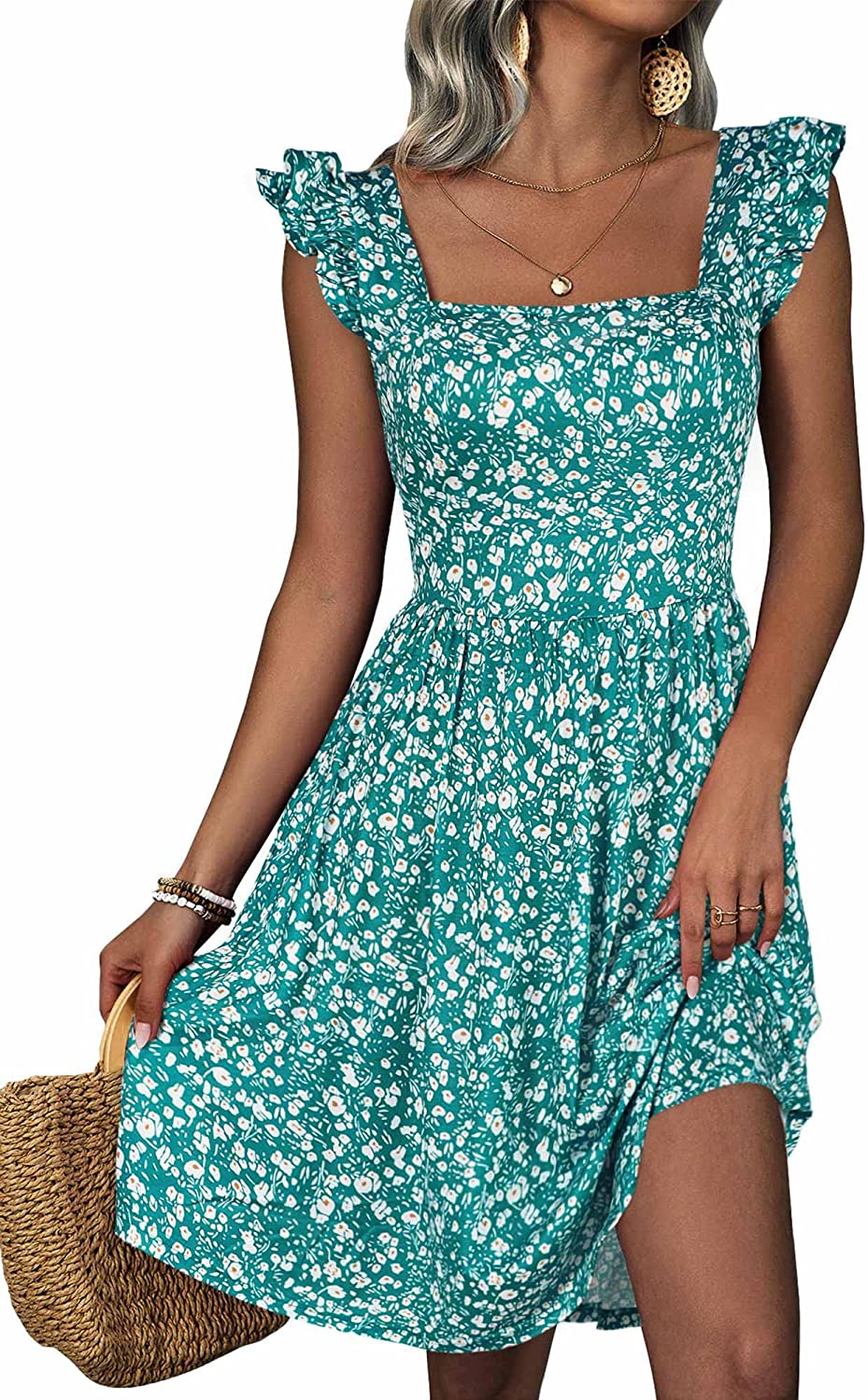 Oasis Mini Dress Print, Summer Mini Dress