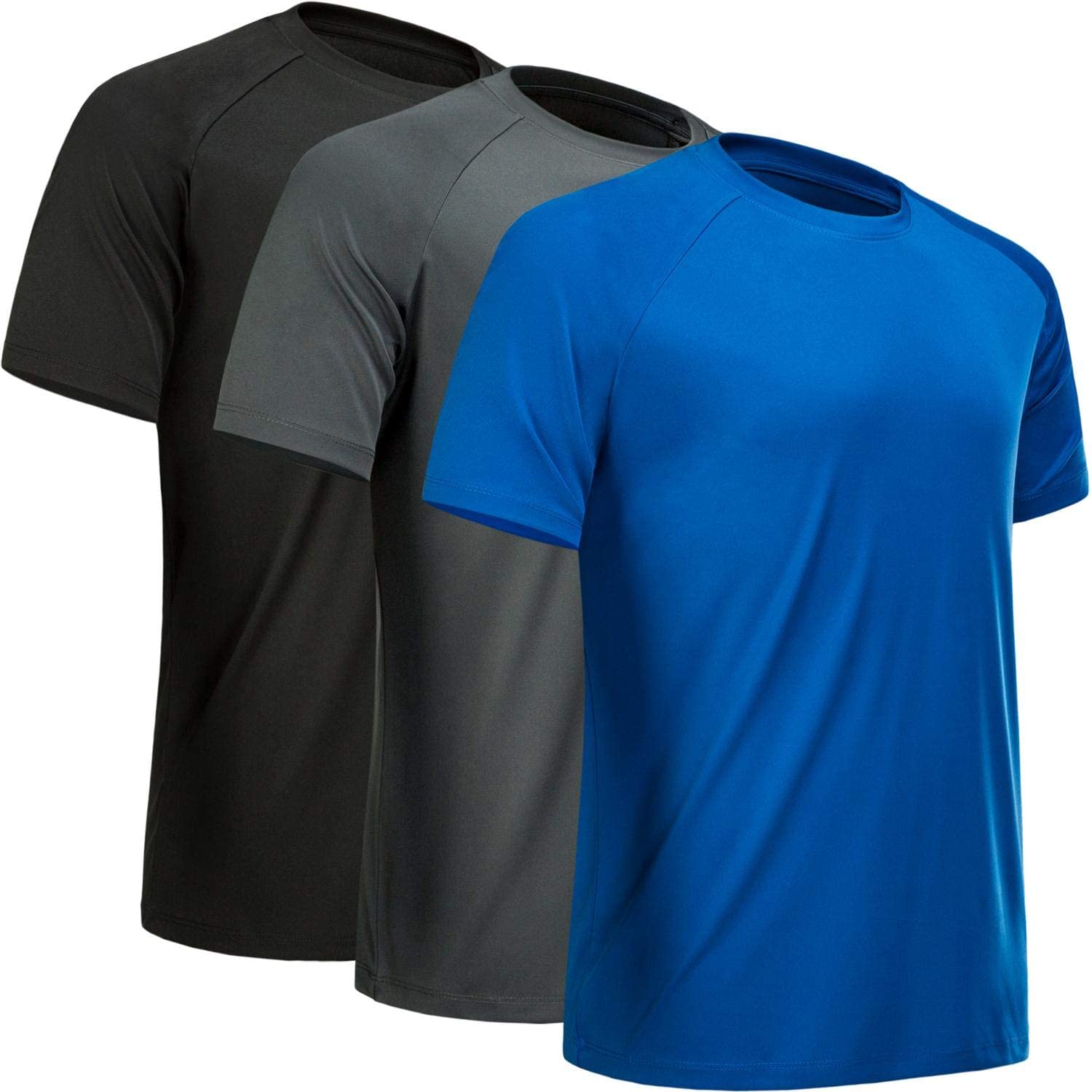 MCPORO Workout Shirts for Men Short Sleeve Quick Dry Athletic Gym ...