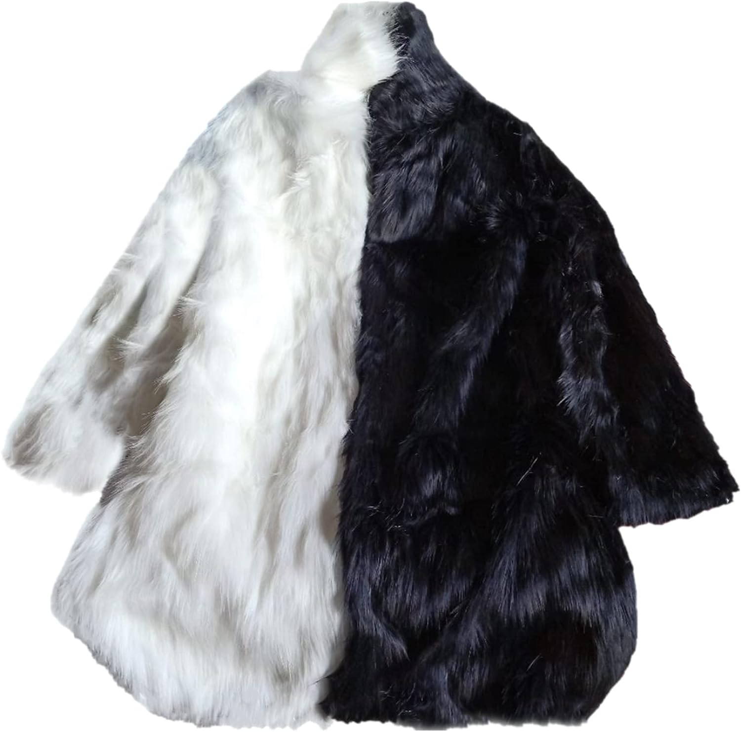 Colf Men's Thick Warm Long Sleeve Faux Fur Coat Jacket Outwear Winter Parka  Over