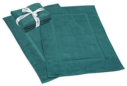 HILLFAIR 4 Pack Cotton Bath Towels Set- 600 GSM 100% Combed Cotton Bath Towel Se