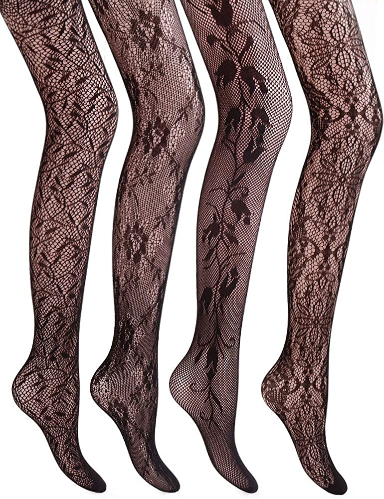 Chain Print Fishnet Style Tights