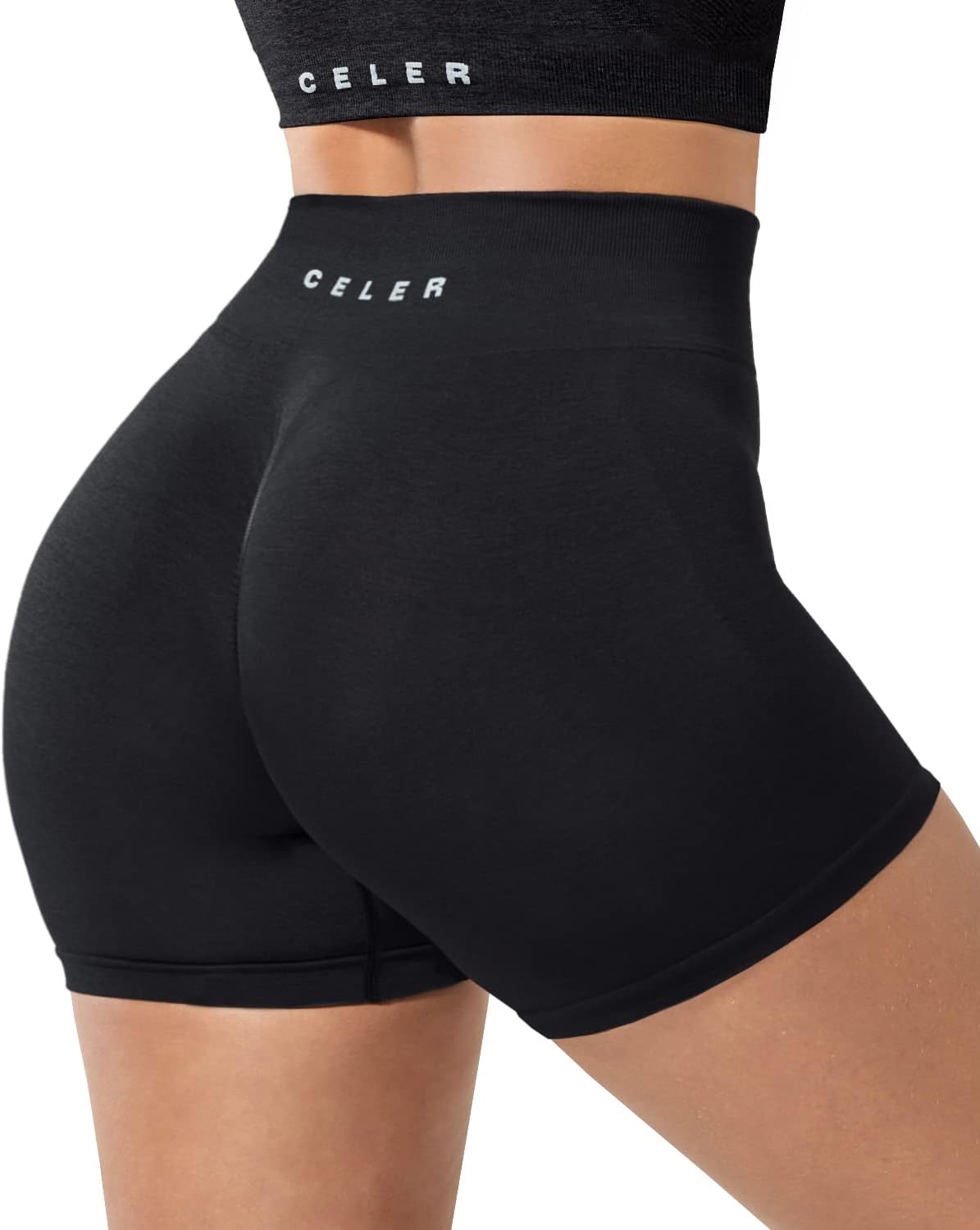 CELER Womens Workout Shorts Seamless Scrunch Butt Gym Shorts High Waisted  Yoga A
