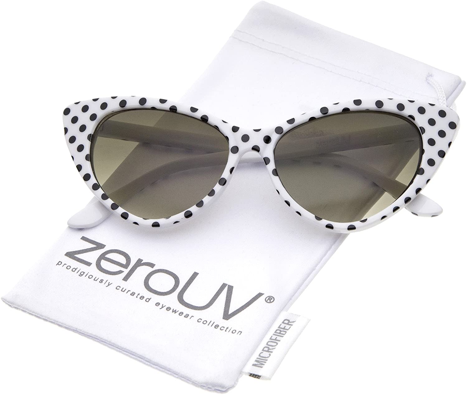 Buy zeroUV - 50s Vintage Cat Eye Sunglasses for Womens with Rhinestones  Pinup Girl Clothing Rockabilly Accessories (Purple-) at Amazon.in