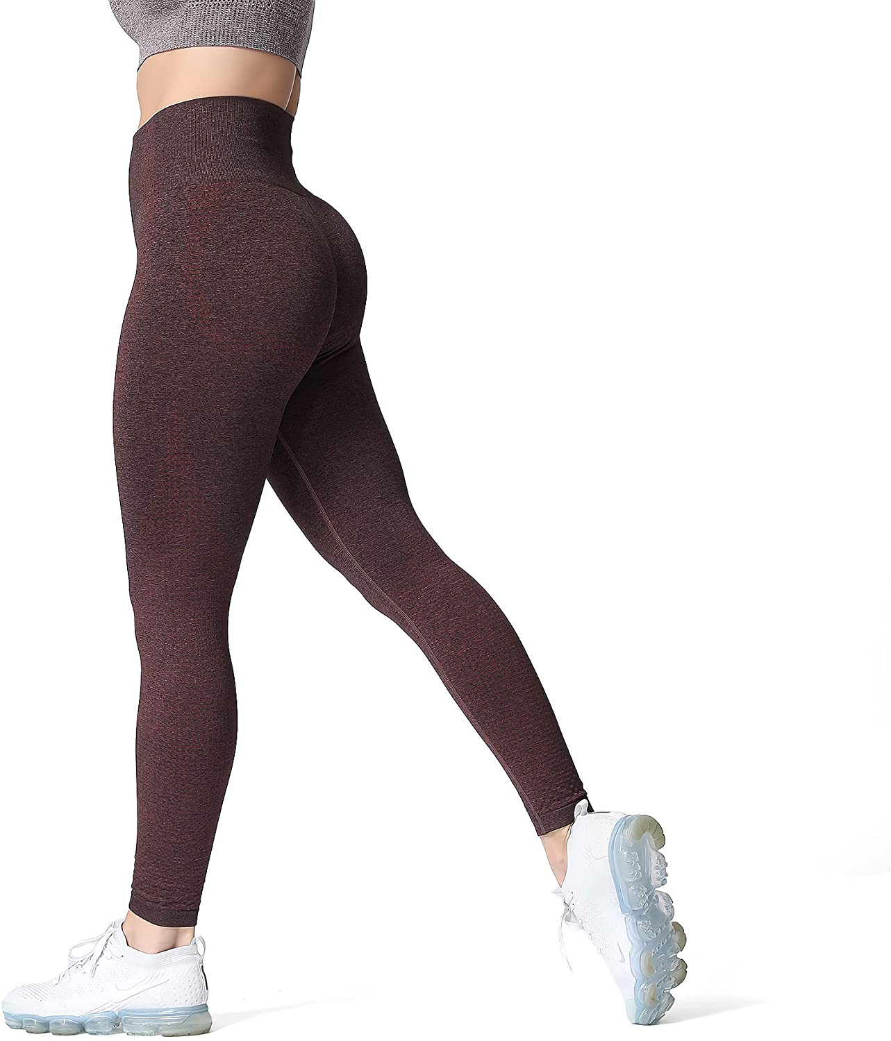 Aoxjox Women's High Waist Workout Gym Vital Seamless Leggings Yoga Pants