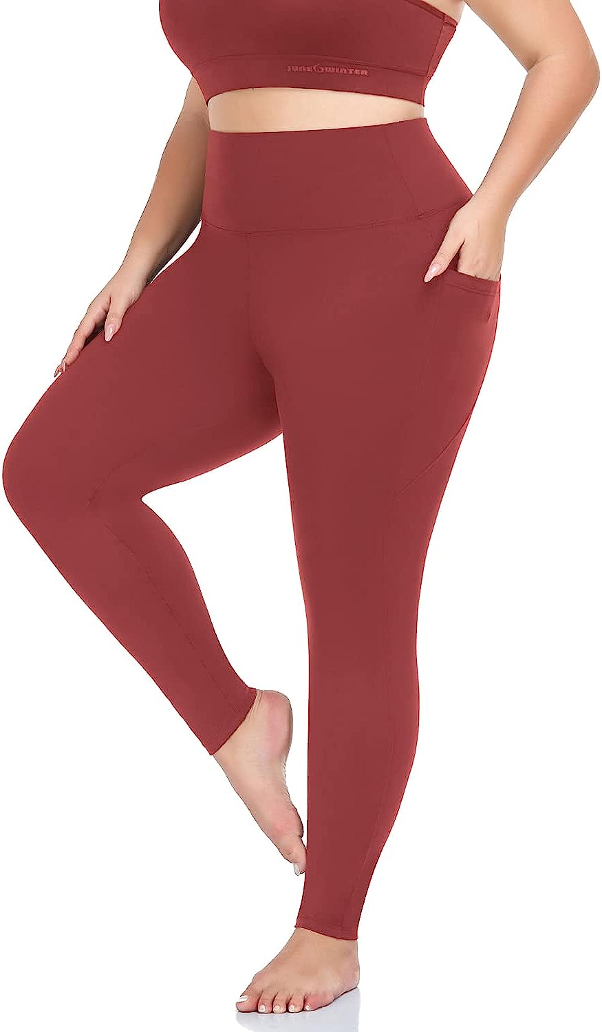MOREFEEL Plus Size Leggings for Women with Pockets-Stretchy X-4XL Tummy  Control