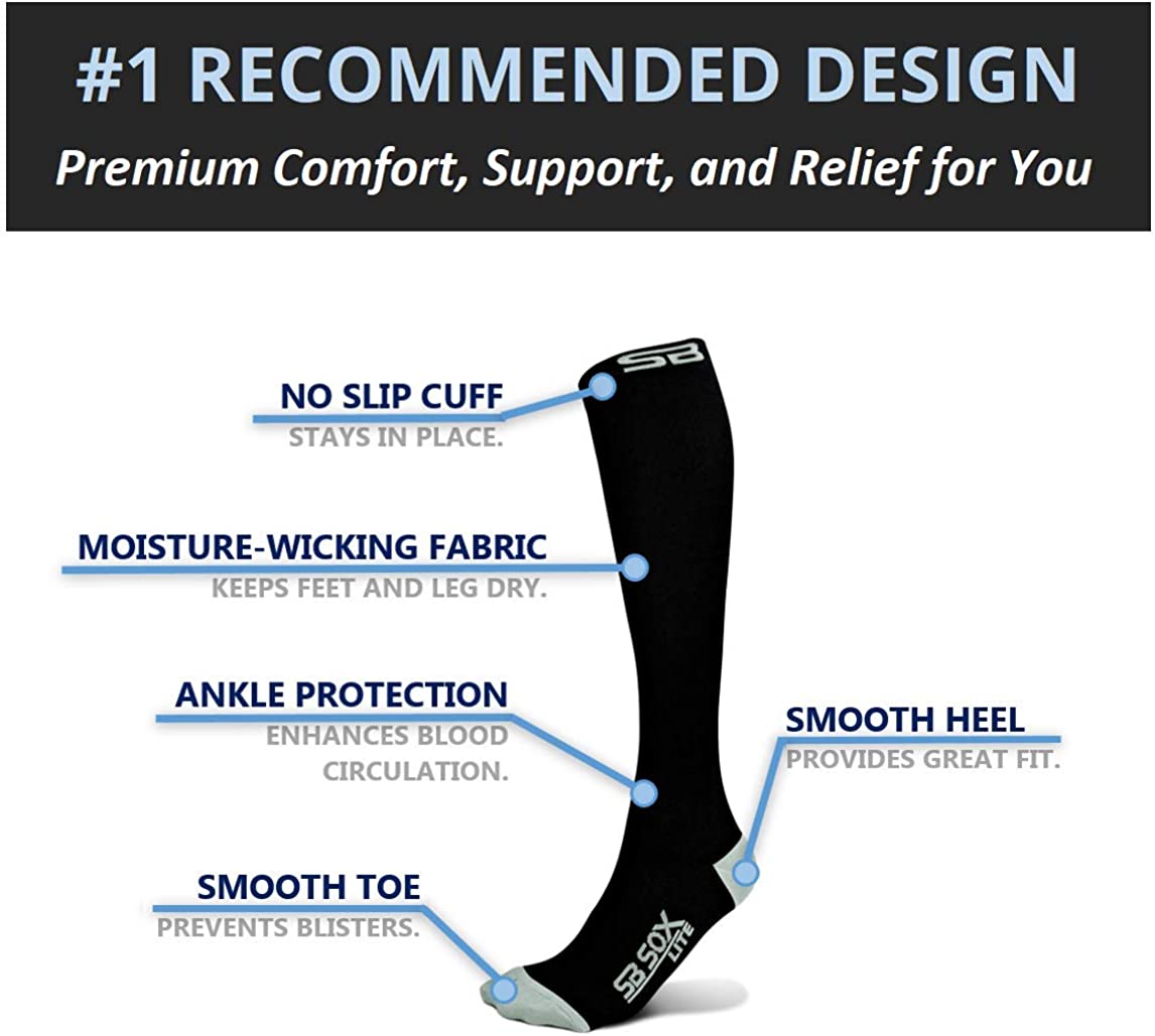 SB SOX Lite Compression Socks (15-20mmHg) for Men & Women | eBay
