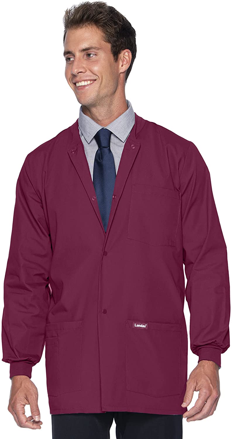 Landau Essentials Relaxed Fit 5-Pocket Snap-Front Scrub Jacket for Men 7551  : : Clothing, Shoes & Accessories