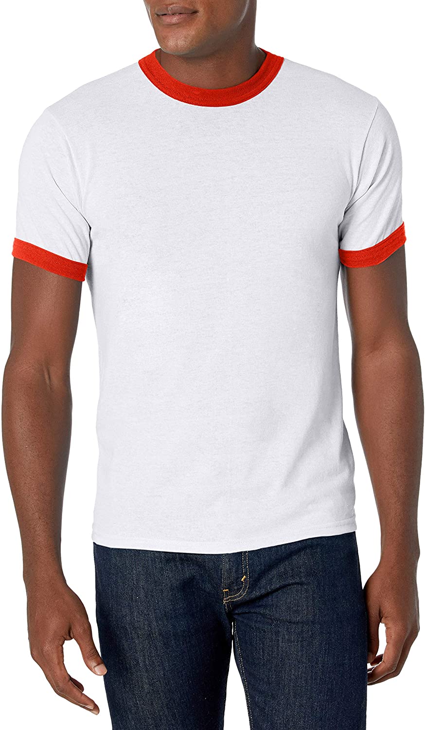 Vintage Mens L 80s 90s Augusta Sportswear Brand White Red Ringer Raglan T-Shirt 