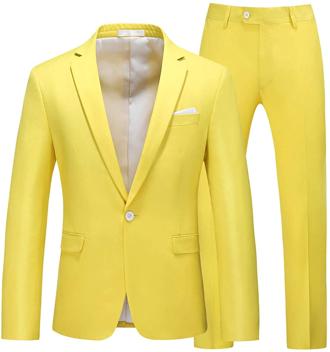MOGU Mens Slim Fit 2 Piece Suit One Button Notch Lapel Tuxedo for Prom (Suit  Jacket + Pants), Dark Grey, 30 : : Clothing, Shoes & Accessories