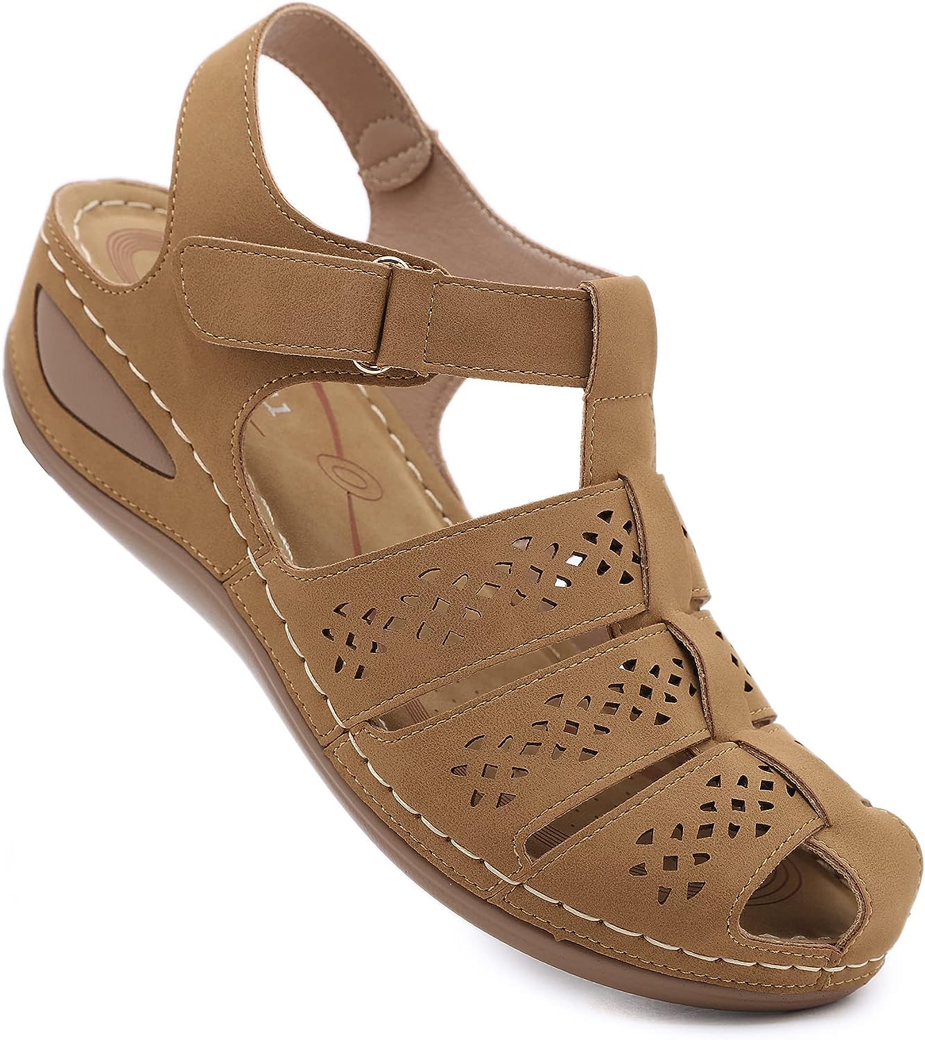 Women s Closed Toe Gladiator Wedge Sandals Dressy Comfort Casual