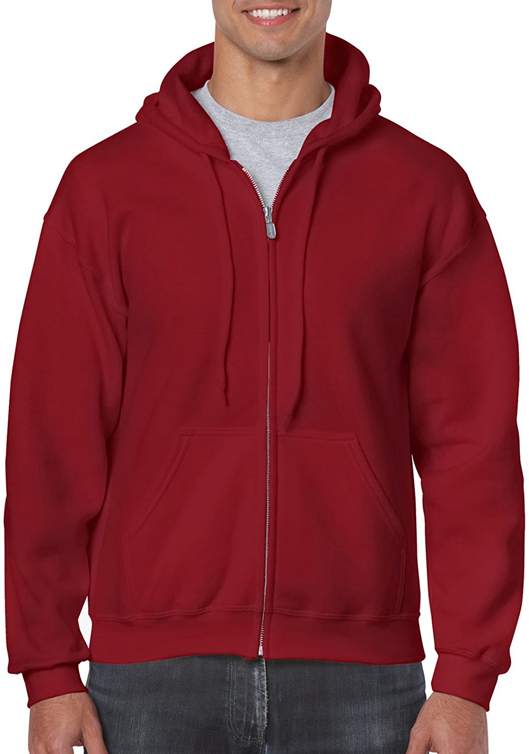 thumbnail 9  - Gildan Men&#039;s Fleece Zip Hooded Sweatshirt, Style G18600