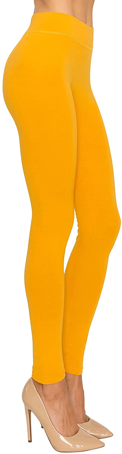 EttelLut Cotton Spandex Basic Leggings Pants-Jersey Full/Capri Regular/Plus  Size