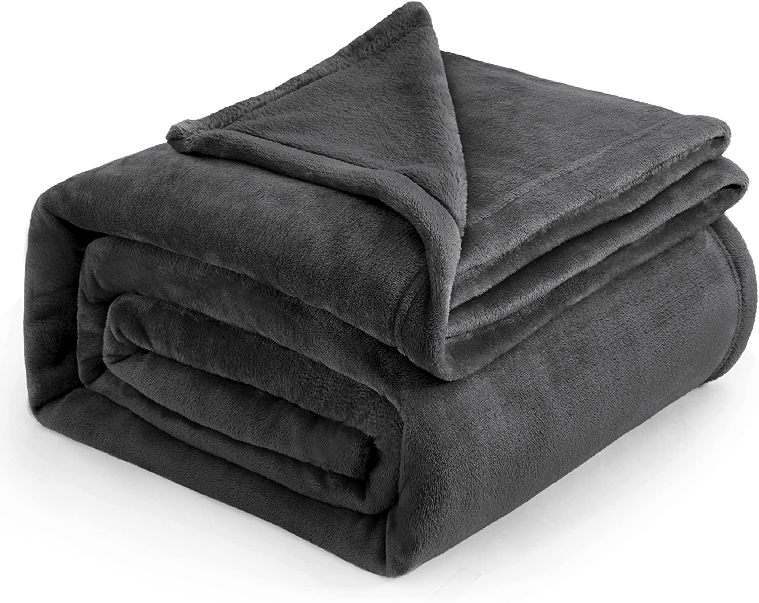 Bedsure Fleece Throw Blanket for Couch Grey - Lightweight Plush Fuzzy Cozy  Soft Blankets and Throws for Sofa, 50x60 inches