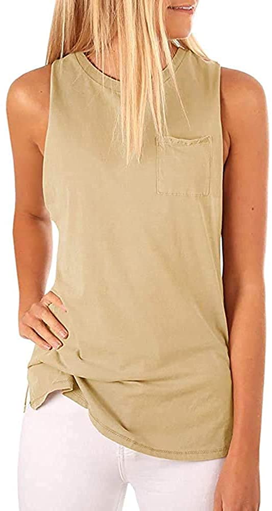 Hount Women's Summer Sleeveless Shirts Casual Tank Tops Loose Fit (Army  Green, S) at  Women's Clothing store