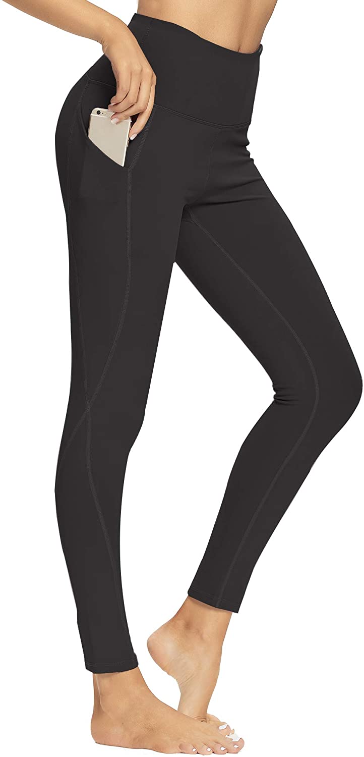 Pocket Yoga Pants Tummy Control Workout Running Pants 4 Way Stretch Yoga Leggings M TQD High Waisted Yoga Pants for Women