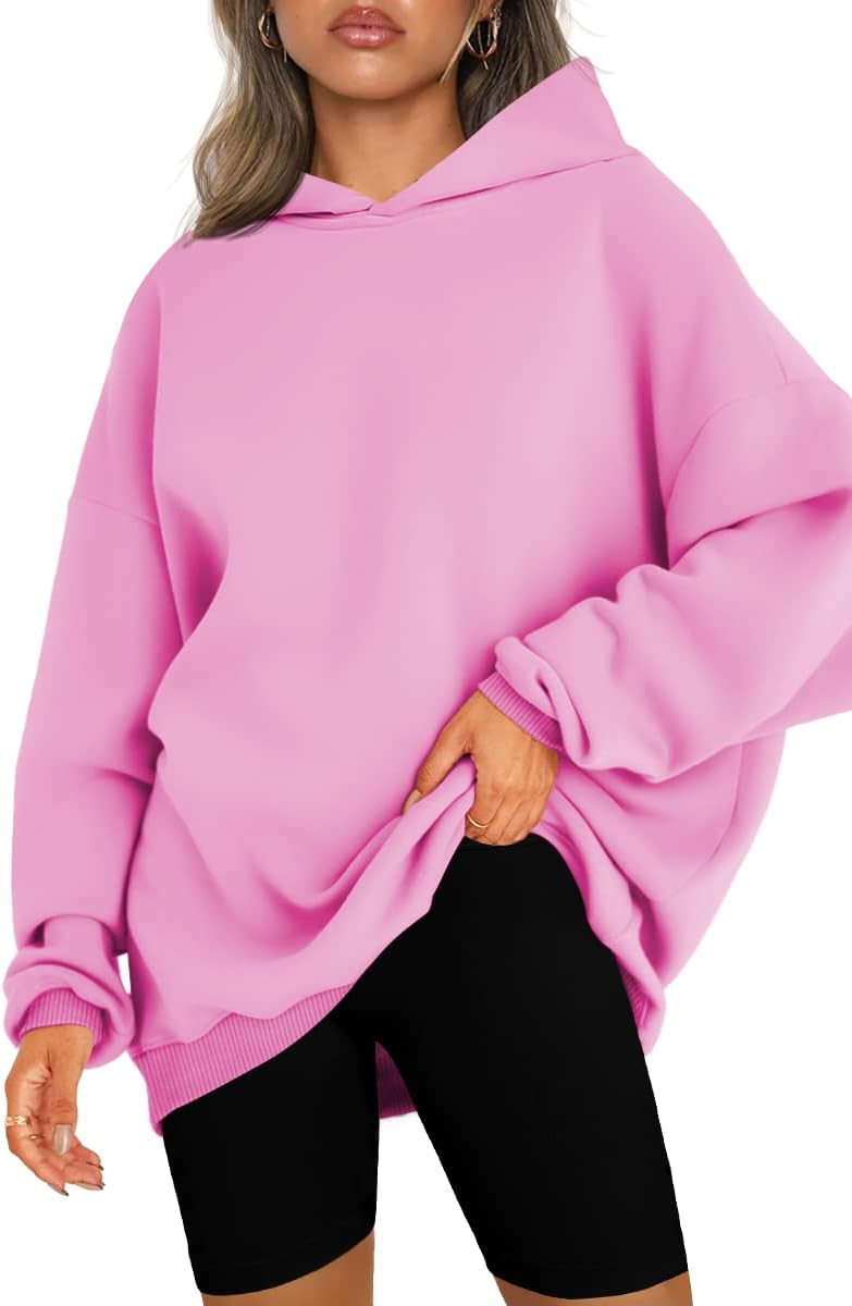 AUTOMET Womens Oversized Sweatshirts Fleece Hoodies Long X-Large,  Coffeegrey
