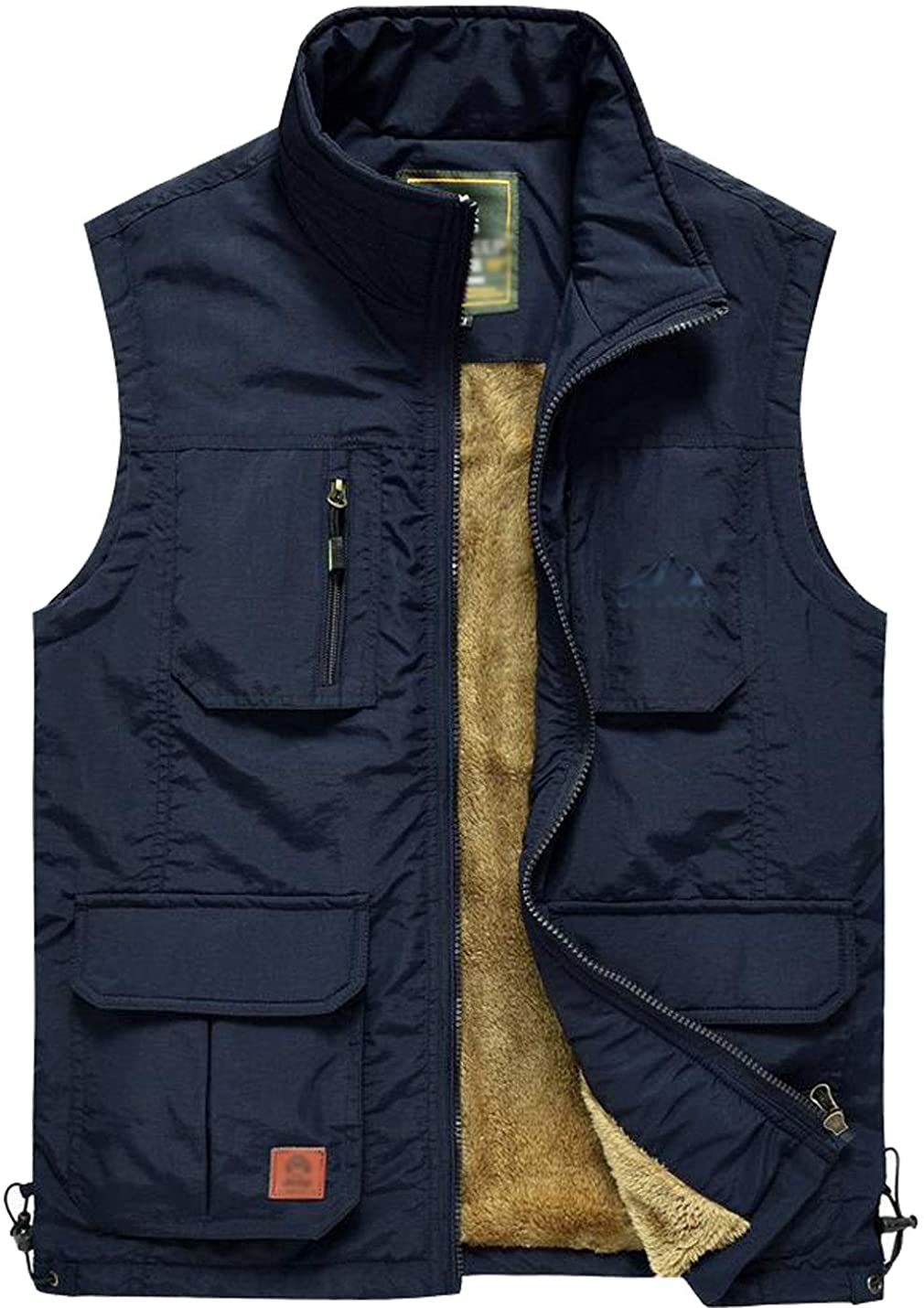 Flygo Men's Casual Lightweight Outdoor Travel Fishing Hunting Vest Jacket  with P