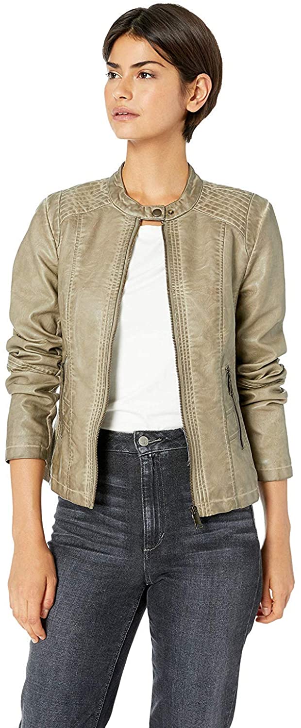 Sebby collection faux leather jacket sale