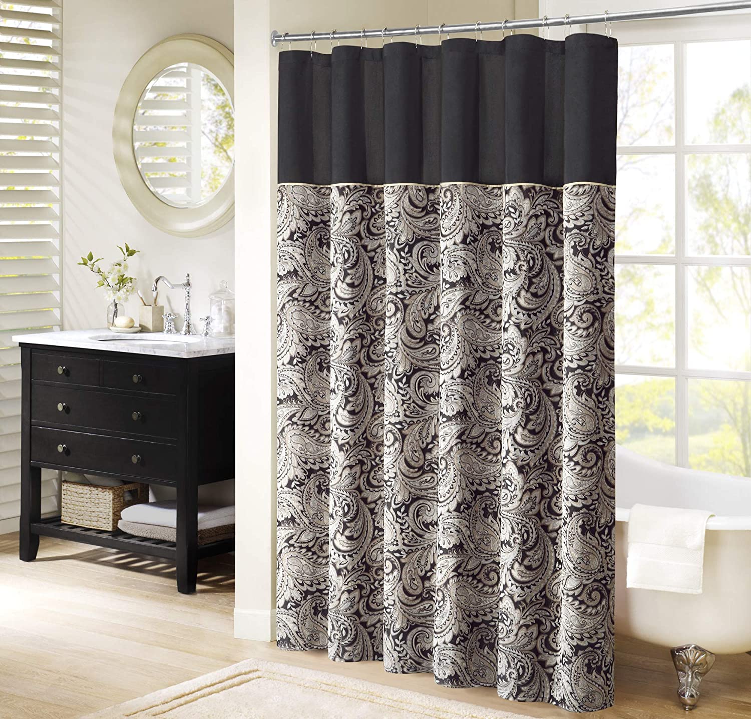 Madison Park - Aubrey 6 Piece Jacquard Towel Set - Black