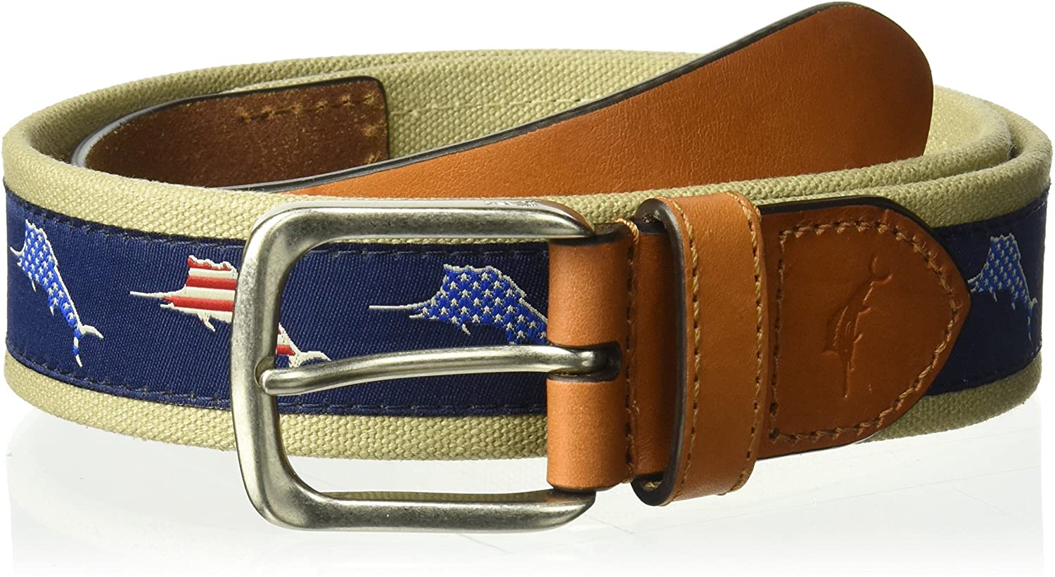 Tommy Bahama Men's Casual Canvas Web Belt at  Men's Clothing store