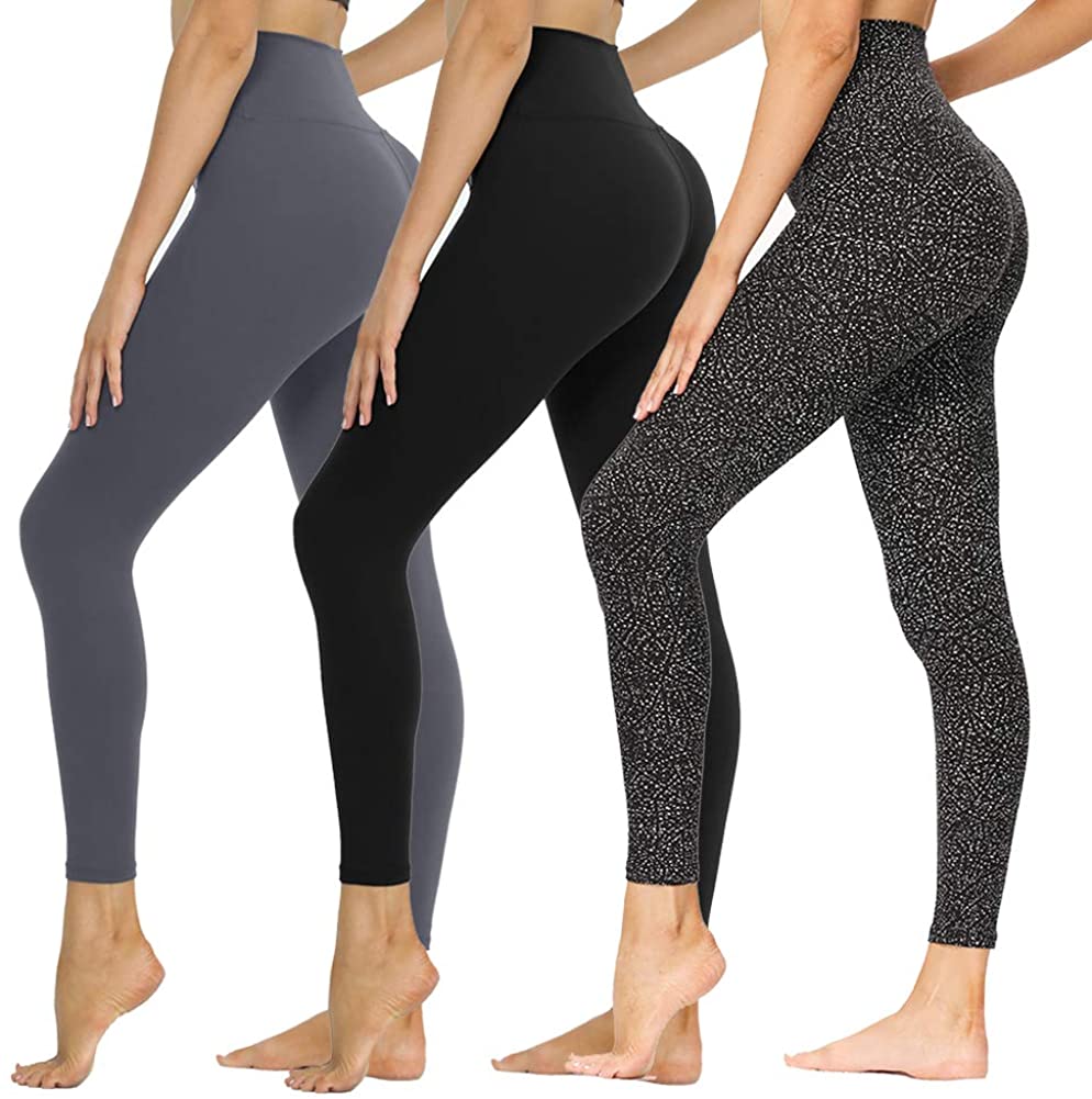 High Waisted Leggings for Women - Soft Athletic Tummy Control Pants for  Running