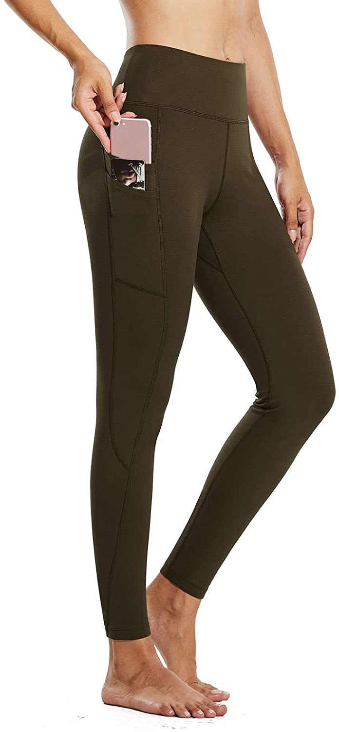 Women's Fleece Lined Water Resistant Legging High Waisted Thermal