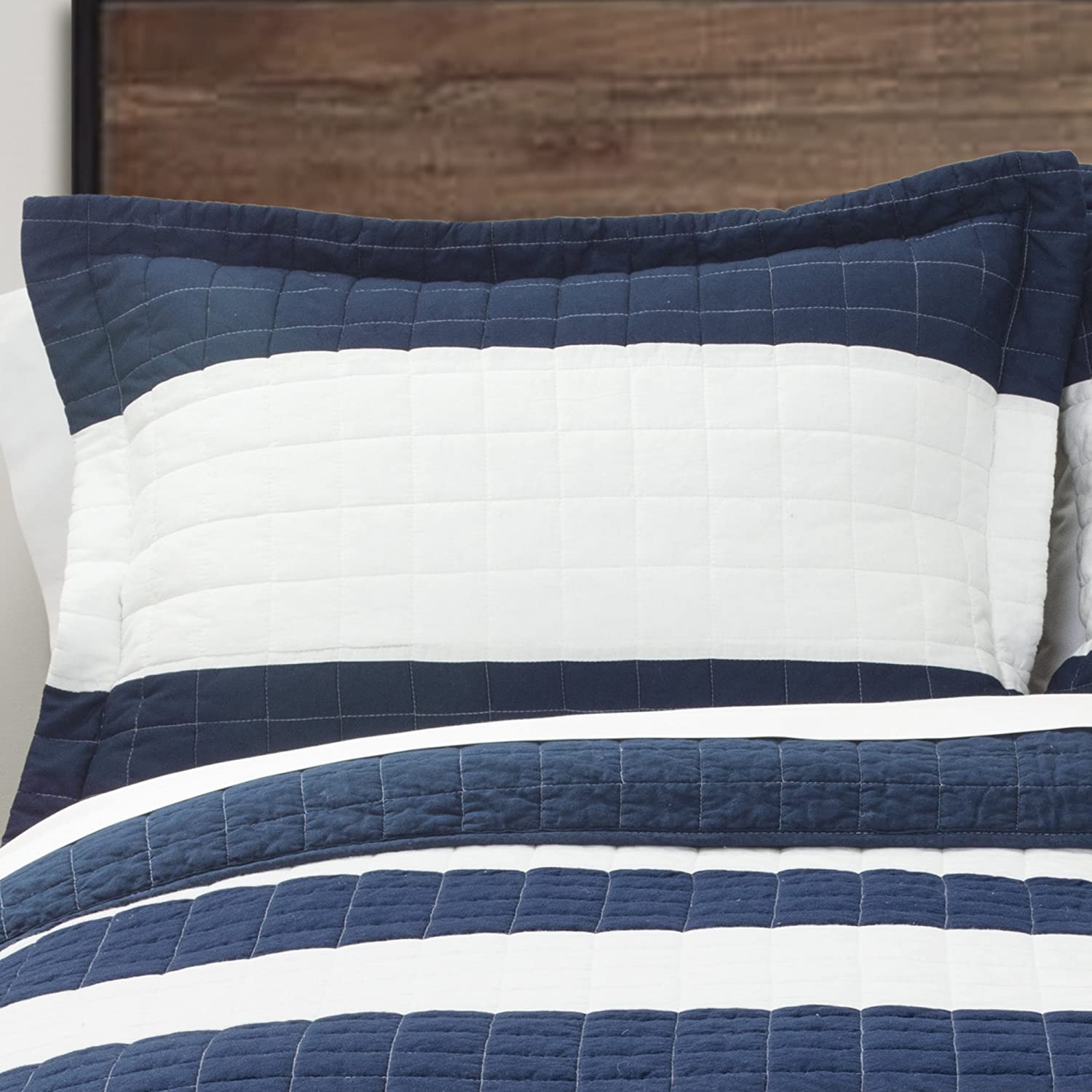 Lush Decor New Berlin Quilt Striped Pattern 2 Piece ...