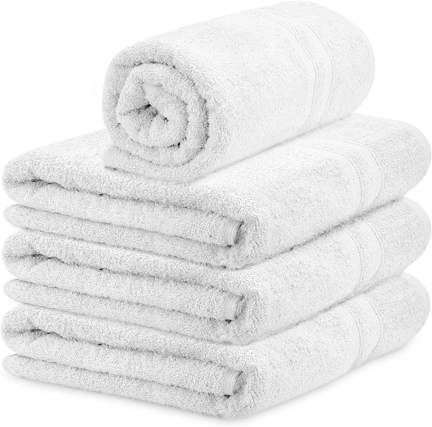 Talvania Luxury Bath Towels - 100% Ring Spun Cotton 650 GSM Big Hotel Bath  Towel Set of 4 Perfect for Pool Spa, Bathrooms (Beige)