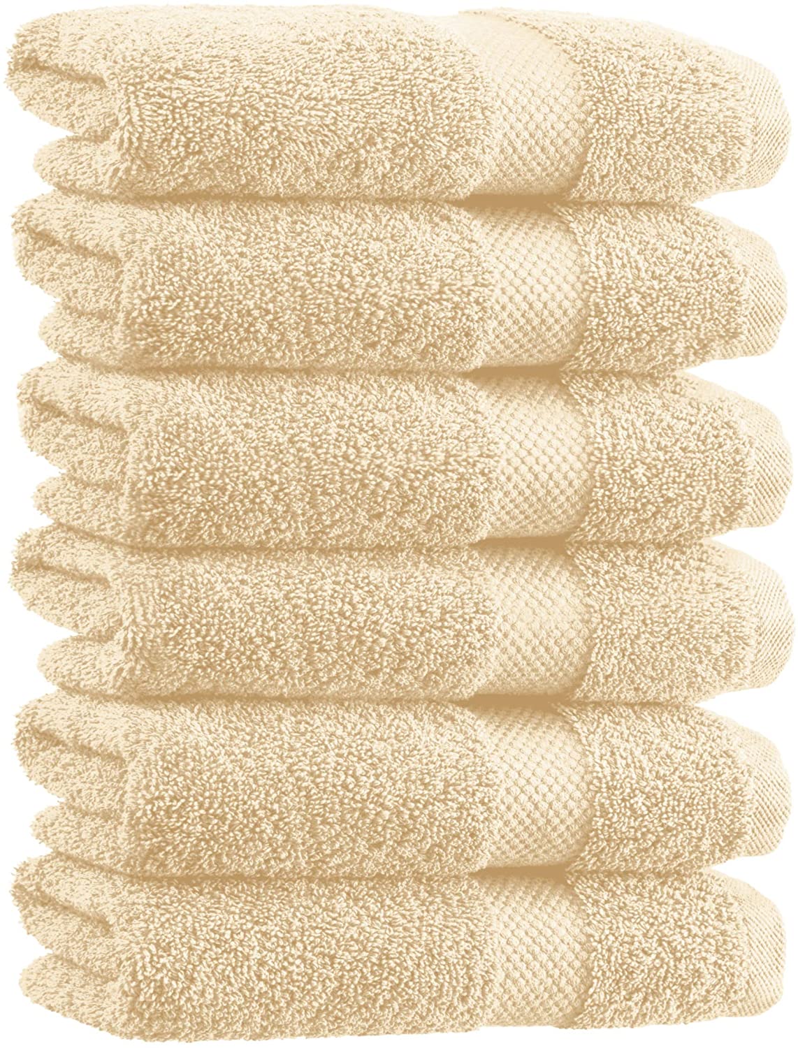 Soft Circlet Egyptian CottonHighly Absorbent Hotel Luxury White Hand Towels 