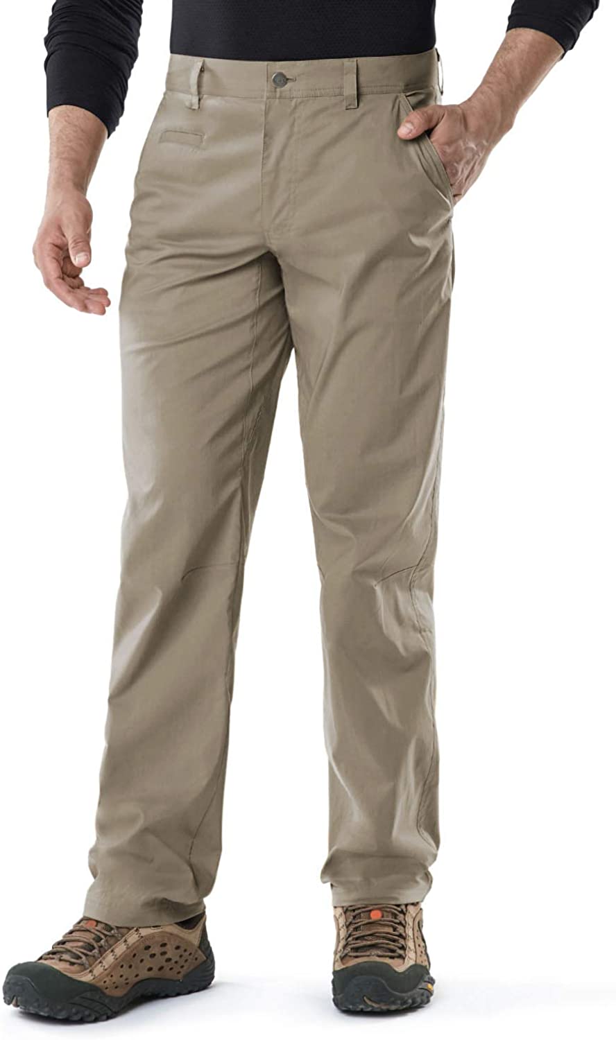Water Resistant Outdoor Pants Lightweight Stretch Cargo/Straight Work Pants CQR Men's Hiking Pants UPF 50+ Outdoor Apparel 
