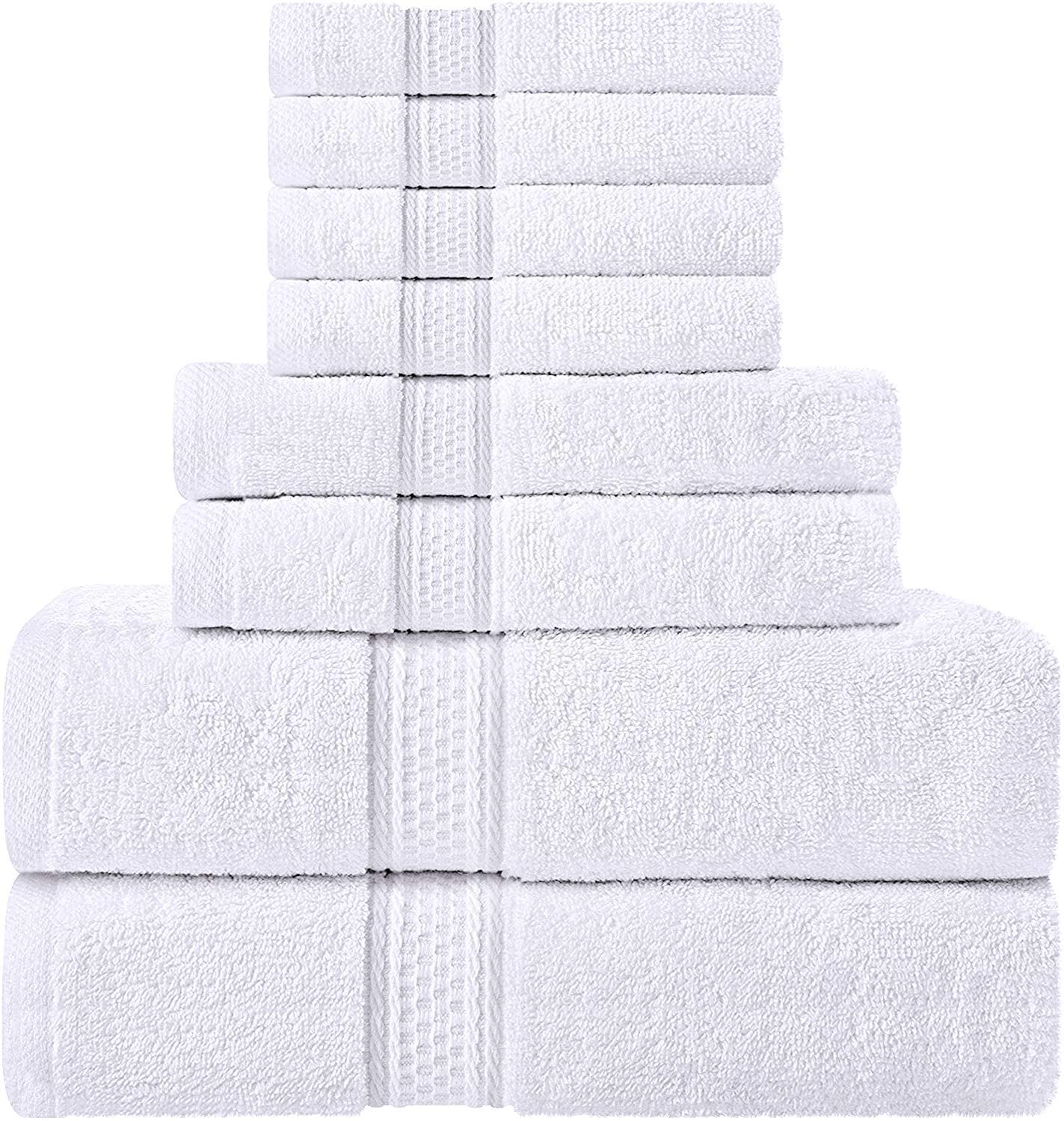 Utopia Towels Grey Towel Set, 2 Bath Towels, 2 Hand Towels, and 4