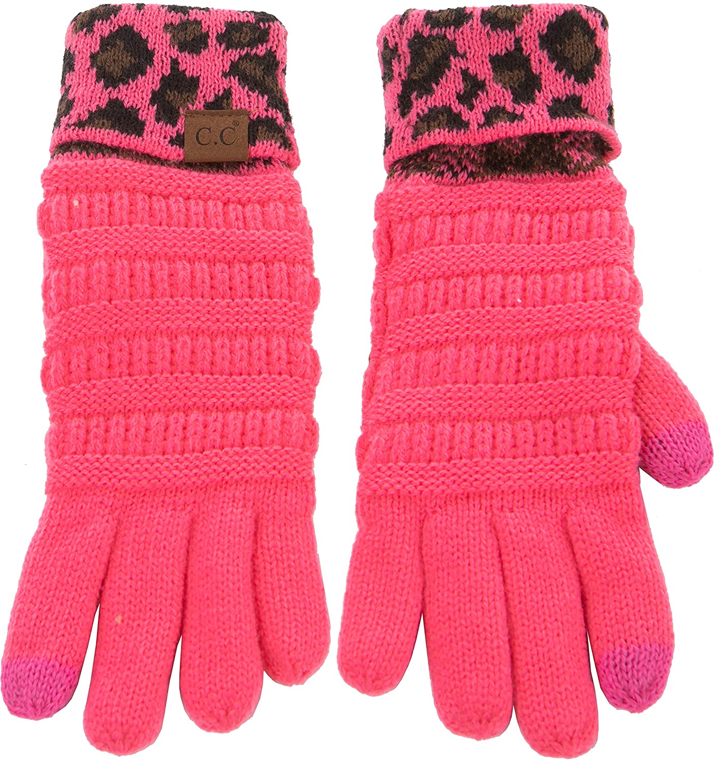 Funky Junque’s Beanies Matching Winter Lined Warm Knit Touchscreen Texting Gloves