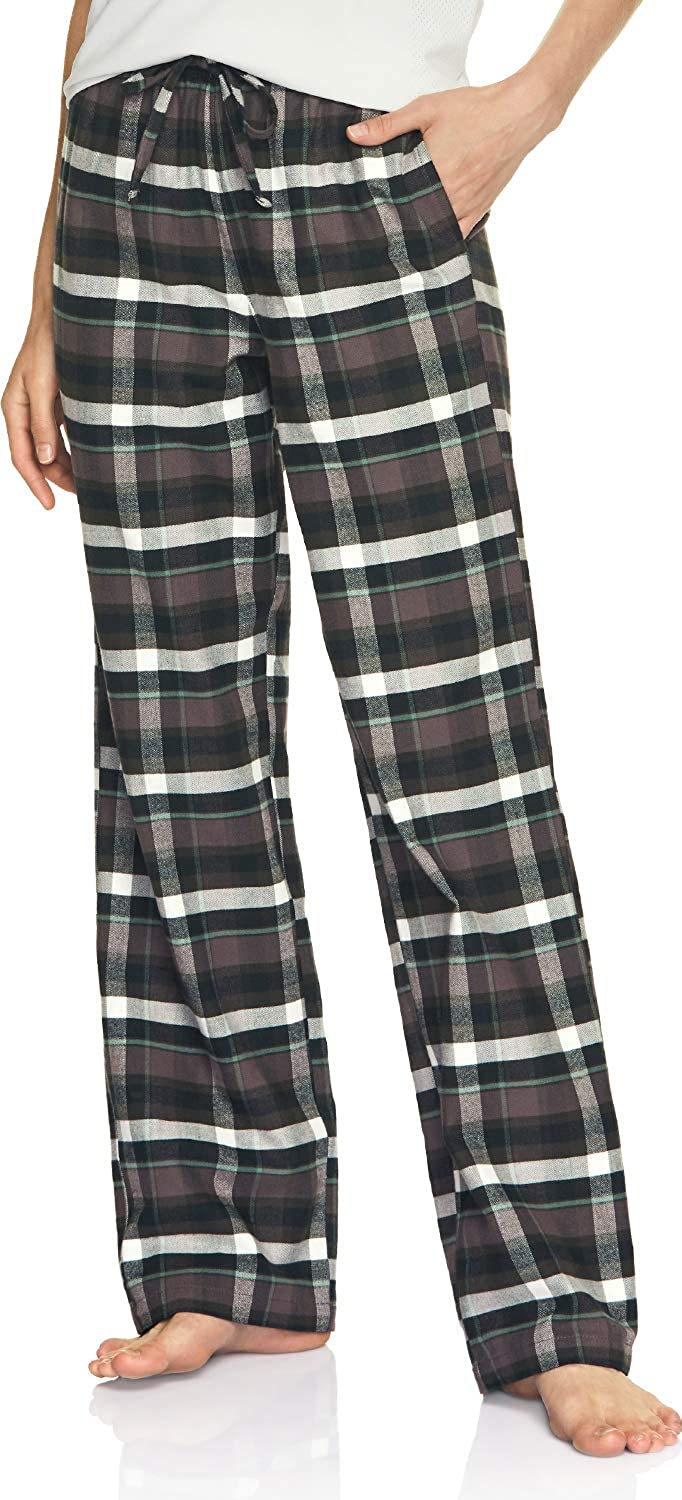 CQR Women's 100% Cotton Flannel Plaid Pajama Pants, Brushed Soft Lounge &  Sleepwear PJ Bottoms with Pockets, Flannel Pants Classic Red, X-Small at   Women's Clothing store