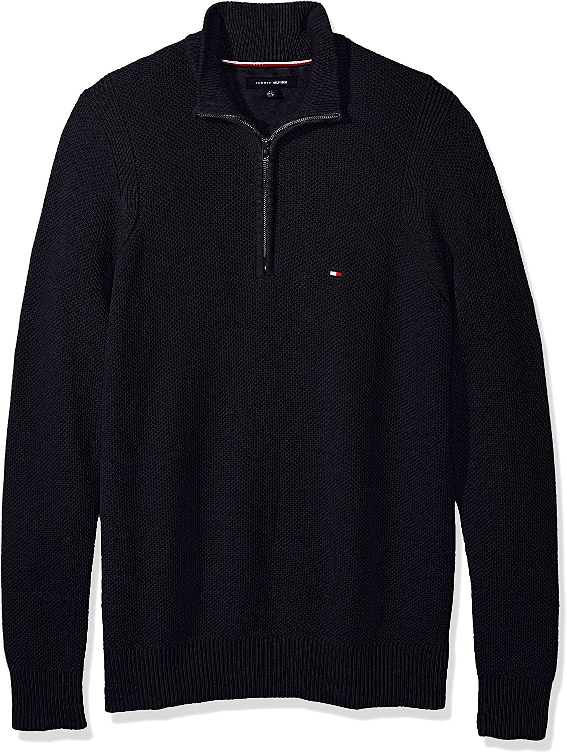 NWT Tommy Hilfiger Men's 1/4 Zip Pullover Sweater Navy