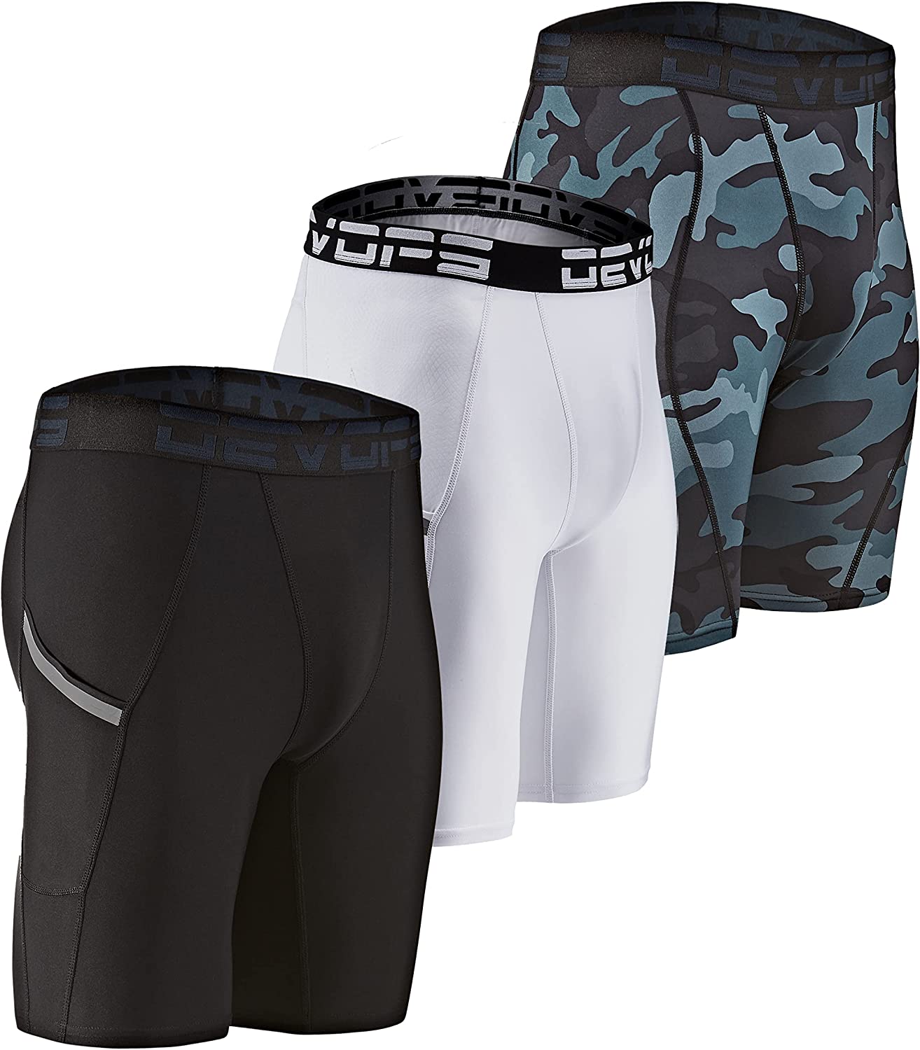 3 Pack DEVOPS Men's Compression Shorts Underwear