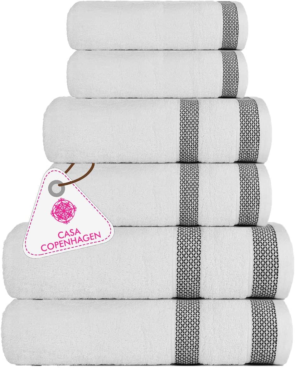 CASA COPENHAGEN Designed in Denmark 550 GSM 2 Large Bath Towels 2