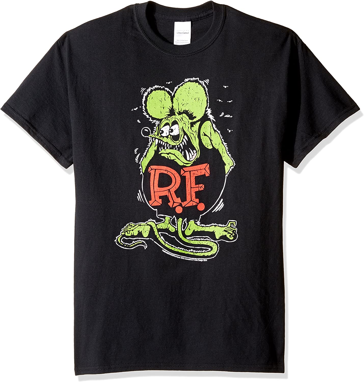 T-Line Mens Ratfink Distressed Graphic T-Shirt