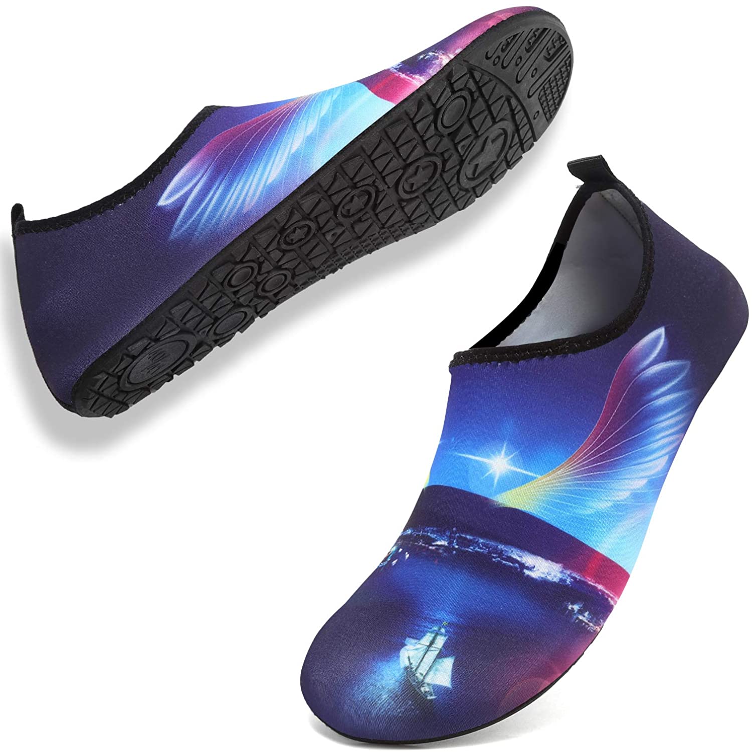 ANLUKE Womens Mens Water Shoes Barefoot Quick-Dry Aqua Socks for Beach Swim Surf Water Sport