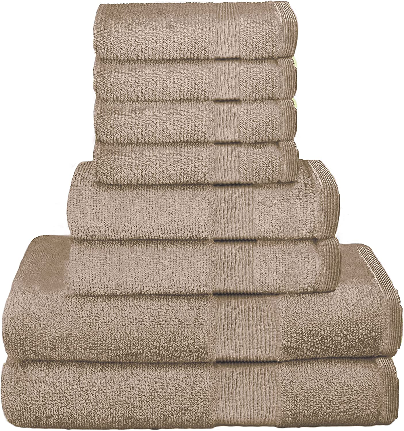 Elvana Home 4 Pack Bath Towel Set 27x54, 100% Ring Spun Cotton