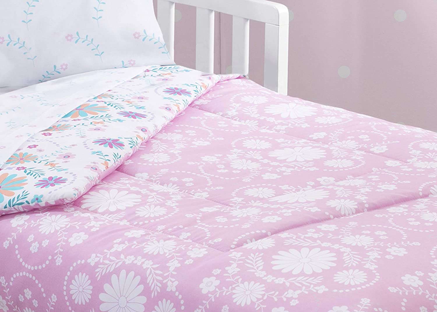 Delta Children Toddler Bedding Set Girls 4 Piece Collection Fitted Sheet Fl Ebay