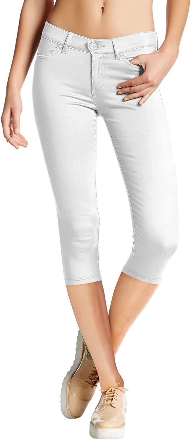 Capris Ultra Stretch Skinny Pants in White