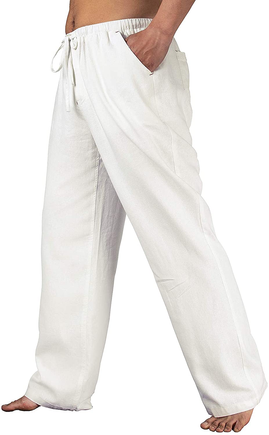 AUDATE Men's Pants Summer Beach Trousers Cotton India | Ubuy