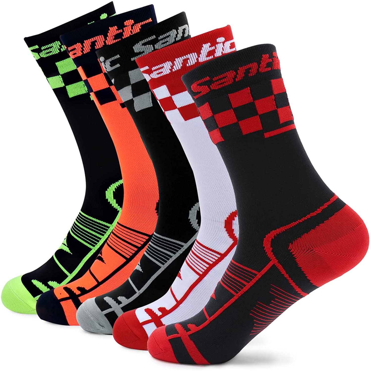 SANTIC Bicycle Bicycle Socks Antibacterial Comfortable Running Sports Bike Socks 