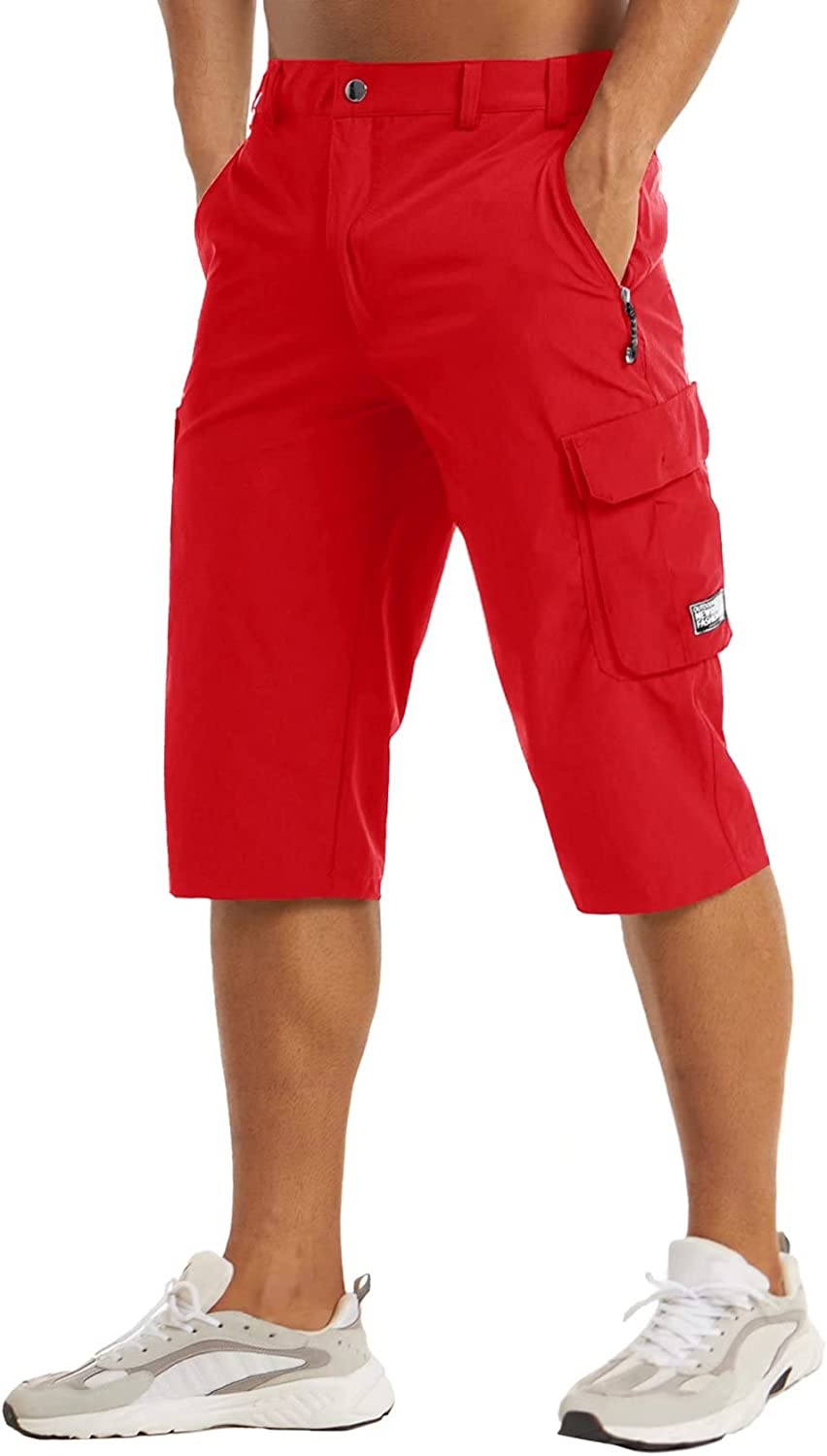MAGCOMSEN Men's Quick Dry 3/4 Capri Pants Zipper Pockets Hiking Running  Long Shorts : : Clothing, Shoes & Accessories